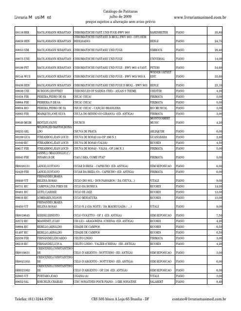 Catologo de part c cab - Musimed