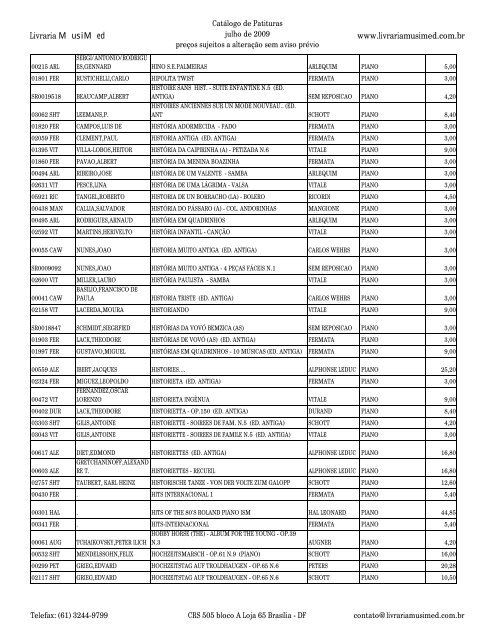 Catologo de part c cab - Musimed