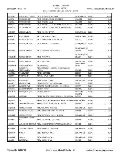 Catologo de part c cab - Musimed