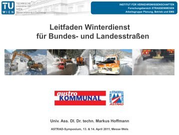 Leitfaden Winterdienst für Bundes und Landesstraßen