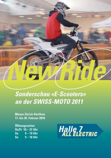 Sonderschau «E-Scooters» an der SWISS-MOTO 2011 - NewRide