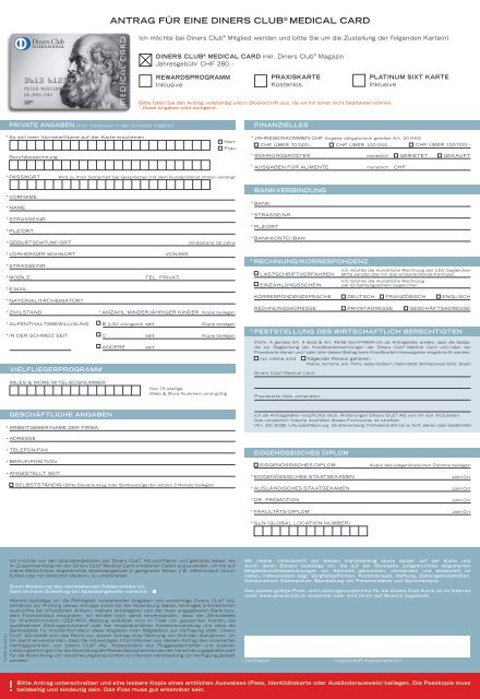 Antrag im PDF-Format - Diners Club