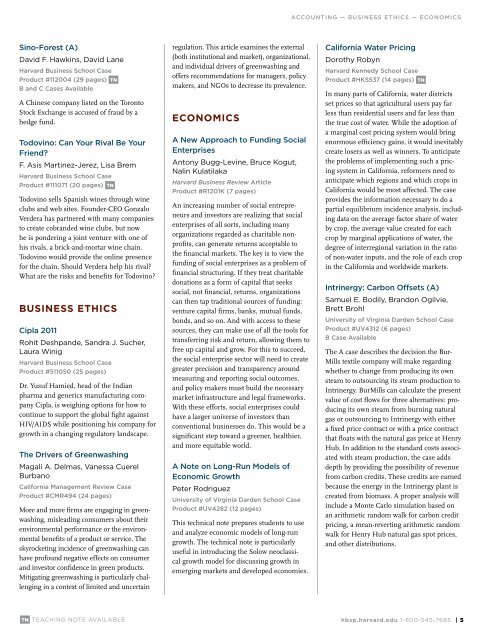 teAcHing MATErIAlS - Harvard Business School Press