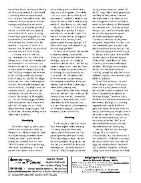 PDF Version October November 2008 - Midwest Flyer