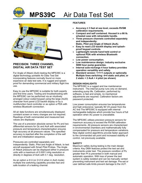 MPS39c Air Data Test Set