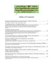 1177-4541 On-Line ISSN - Journal of Asia Entrepreneurship and ...