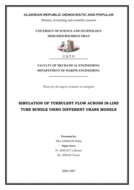 ik - Turbulence Mechanics/CFD Group - University of Manchester