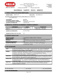 material safety data sheets - Amalie Oil Company