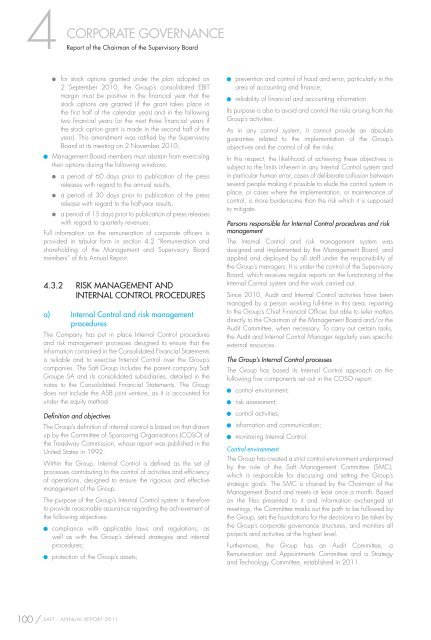 ANNUAL REPORT 2011 REGISTRATION DOCUMENT - Saft