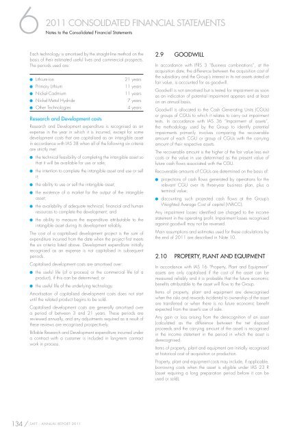 ANNUAL REPORT 2011 REGISTRATION DOCUMENT - Saft