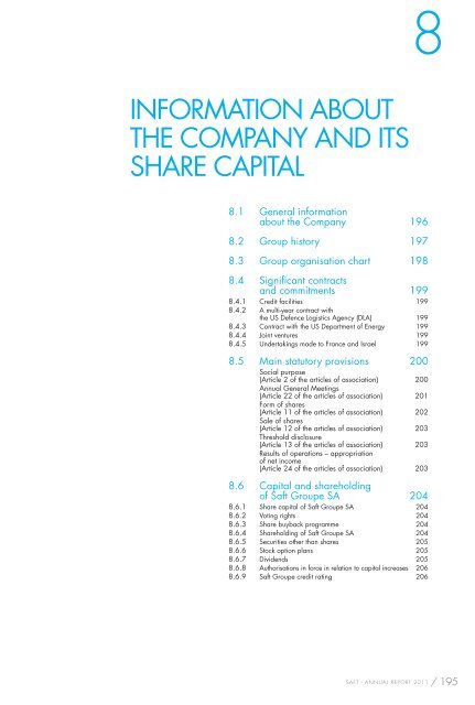 ANNUAL REPORT 2011 REGISTRATION DOCUMENT - Saft