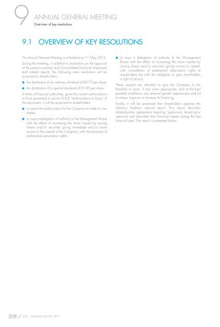 ANNUAL REPORT 2011 REGISTRATION DOCUMENT - Saft