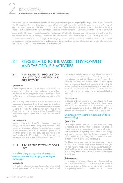 ANNUAL REPORT 2011 REGISTRATION DOCUMENT - Saft