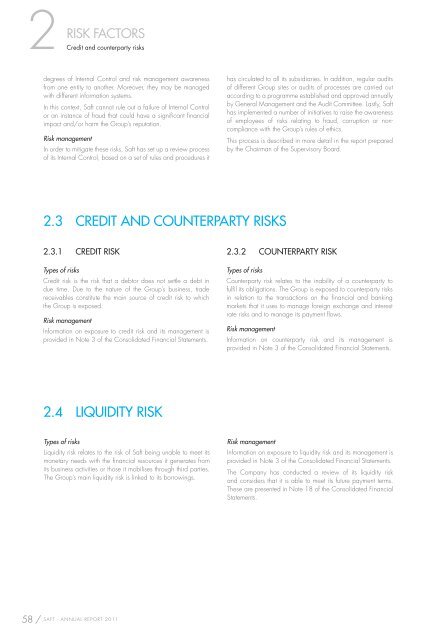 ANNUAL REPORT 2011 REGISTRATION DOCUMENT - Saft