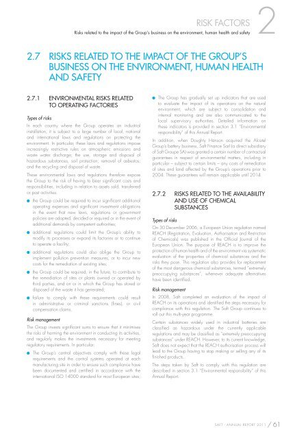 ANNUAL REPORT 2011 REGISTRATION DOCUMENT - Saft