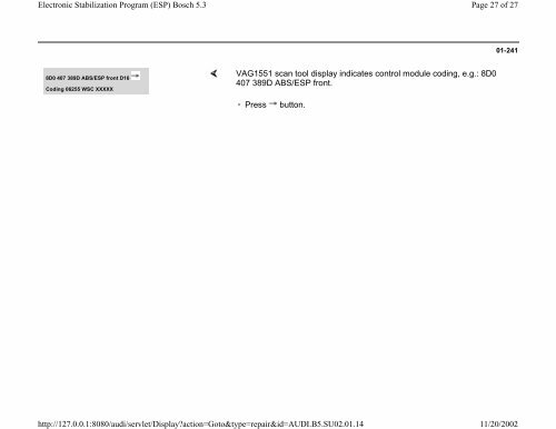 Electronic Stabilization Program (ESP) Bosch 5.3 - DJ Sures