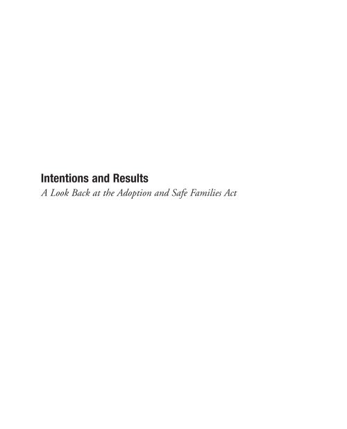 Intentions and Results: A Look Back at the Adoption ... - Urban Institute