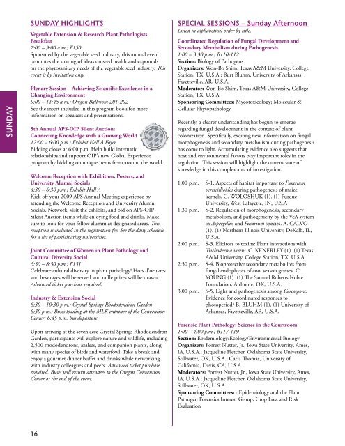 Annual Meeting Program Book - American Phytopathological Society