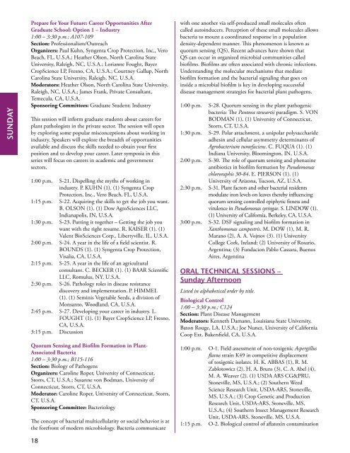 Annual Meeting Program Book - American Phytopathological Society