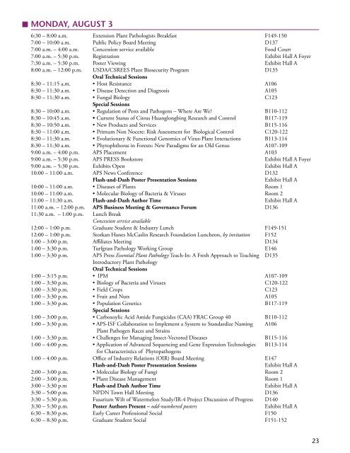 Annual Meeting Program Book - American Phytopathological Society