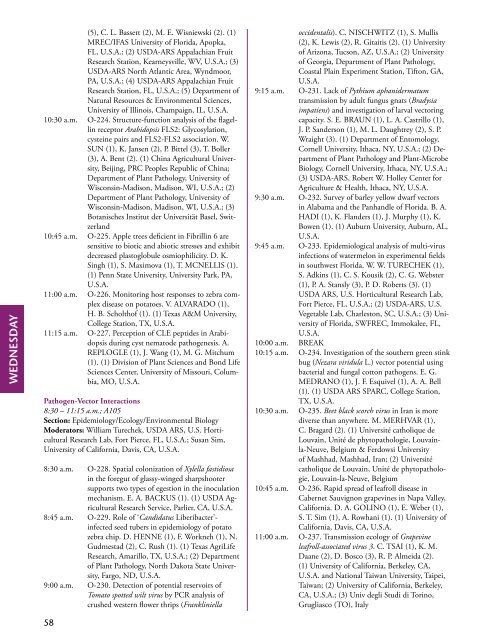 Annual Meeting Program Book - American Phytopathological Society