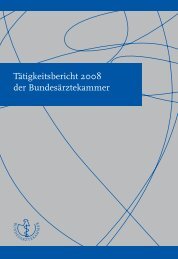 Kapitel (Tätigkeitsbericht 2008 der Bundesärztekammer)