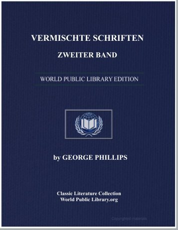 VERMISCHTE SCHRIFTEN, ZWEITER BAND - World eBook Library