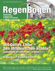 den Mitmenschen achten - in der Kirchengemeinde Sülldorf-Iserbrook