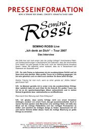Semino Rossi - Interview Tour 2007