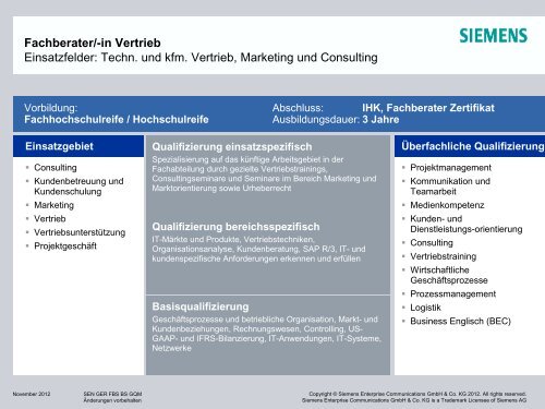Fachberater Vertrieb (IT-Systemkaufmann) (pdf) - Siemens ...