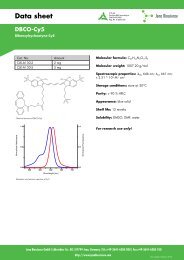 Data sheet DBCO-Cy5 - Jena Bioscience