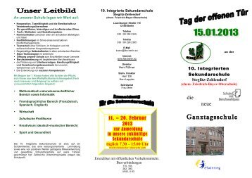 Flyer TdoTür 13 - Friedrich-Bayer-Oberschule