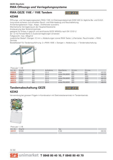 www.sfsunimarket.biz Fenster - SFS unimarket AG