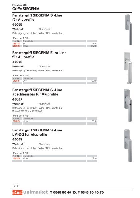 www.sfsunimarket.biz Fenster - SFS unimarket AG