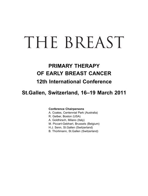 PRIMARY THERAPY OF EARLY BREAST CANCER 12th - Oncoletter