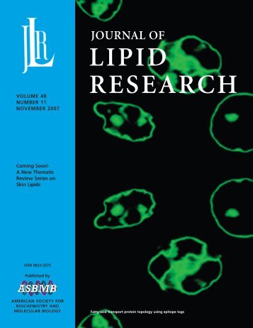 Front Matter (PDF) - The Journal of Lipid Research