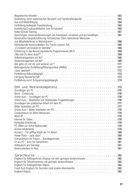 Das aktuelle Kursprogramm im PDF -Format.