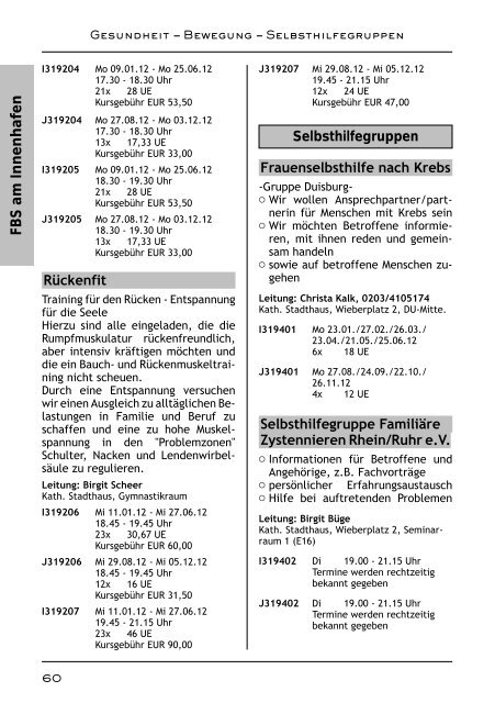 Programm 2012 - Katholische Erwachsenen- und Familienbildung ...