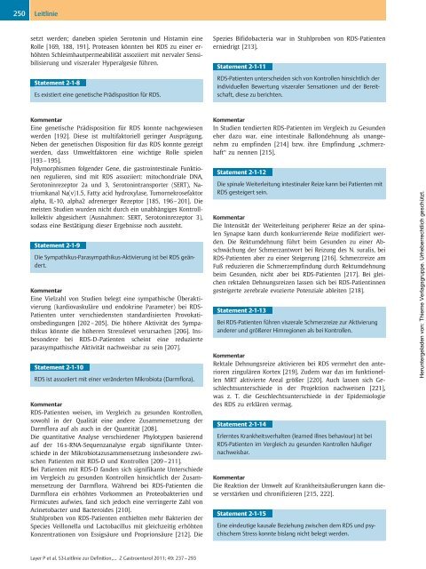 S3-Leitlinie Reizdarmsyndrom: Definition, Pathophysiologie ... - DGVS