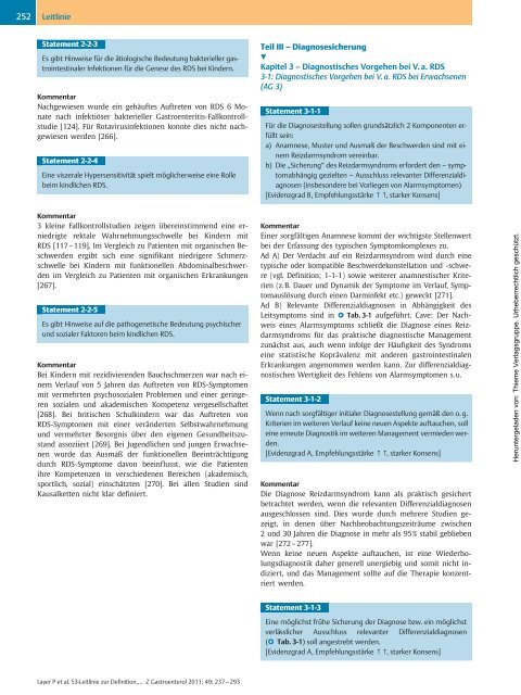 S3-Leitlinie Reizdarmsyndrom: Definition, Pathophysiologie ... - DGVS