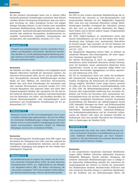 S3-Leitlinie Reizdarmsyndrom: Definition, Pathophysiologie ... - DGVS