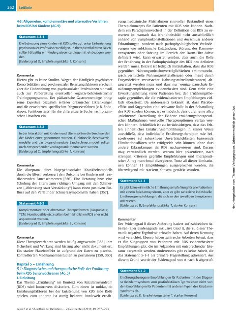 S3-Leitlinie Reizdarmsyndrom: Definition, Pathophysiologie ... - DGVS