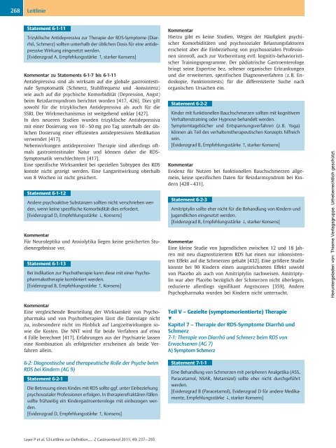 S3-Leitlinie Reizdarmsyndrom: Definition, Pathophysiologie ... - DGVS