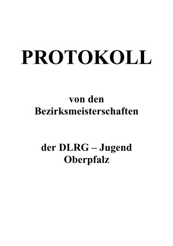 Protokoll - DLRG-Jugend Bayern