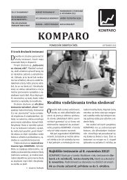 KOMPARO – pomocník dobrých škôl - EXAM testing, spol. s ro