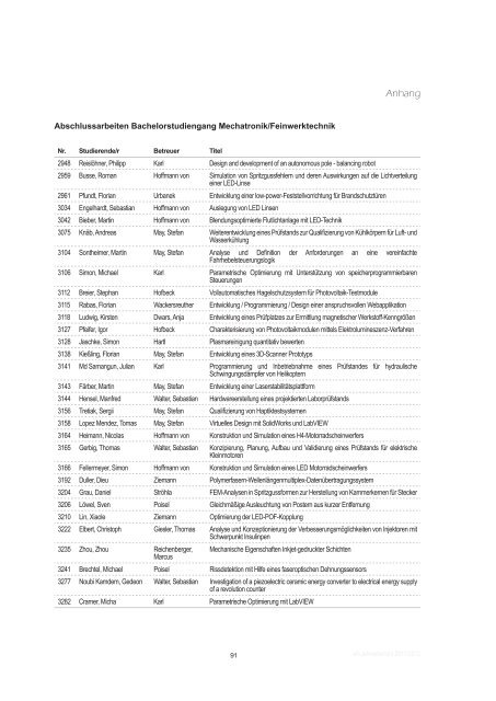 Jahresbericht 2011/2012 Fakultät efi - Elektrotechnik ...