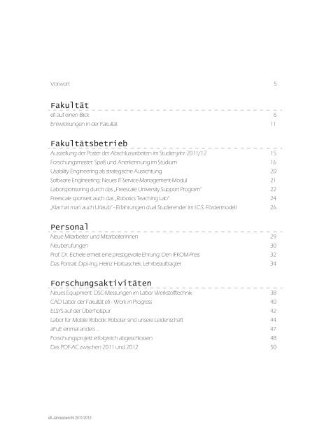 Jahresbericht 2011/2012 Fakultät efi - Elektrotechnik ...