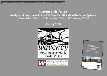 Item 15 - Appendix A Analysis of Response to - Waveney District ...