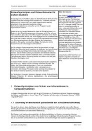 Entwurfsprinzipien und Entwurfsmuster für sichere ... - IT-Audit.de