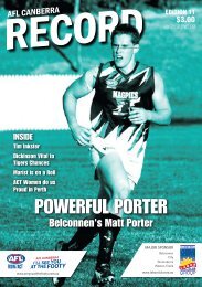 Record Edition 11 - AFL Canberra